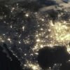 A photo of North America taken from space